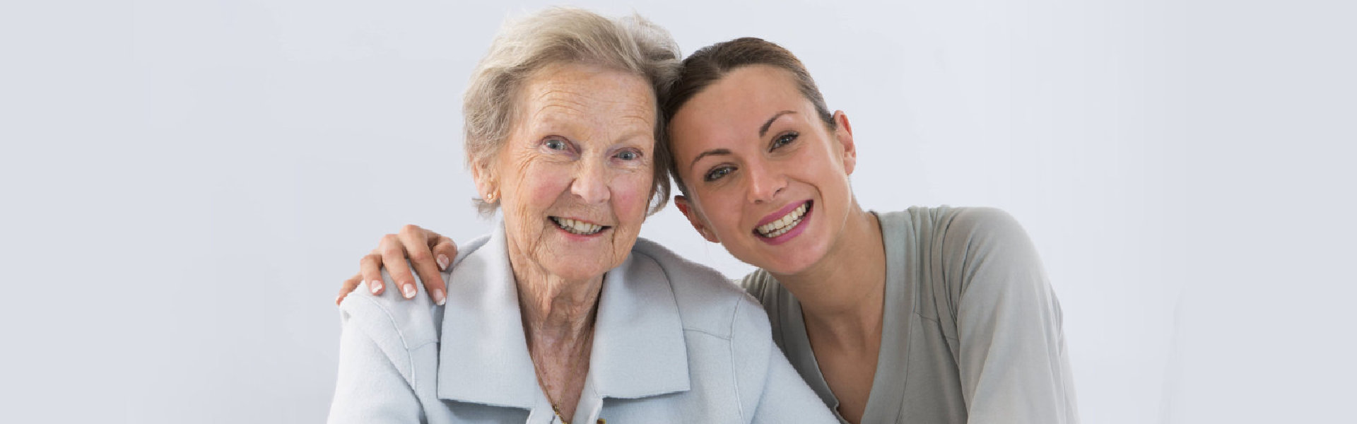 elder woman with caregiver